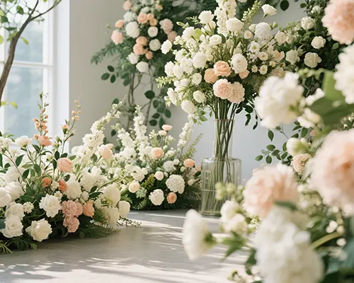 Was sind die besonderen Merkmale der Dekoration eines Raums mit künstlichen Blumen