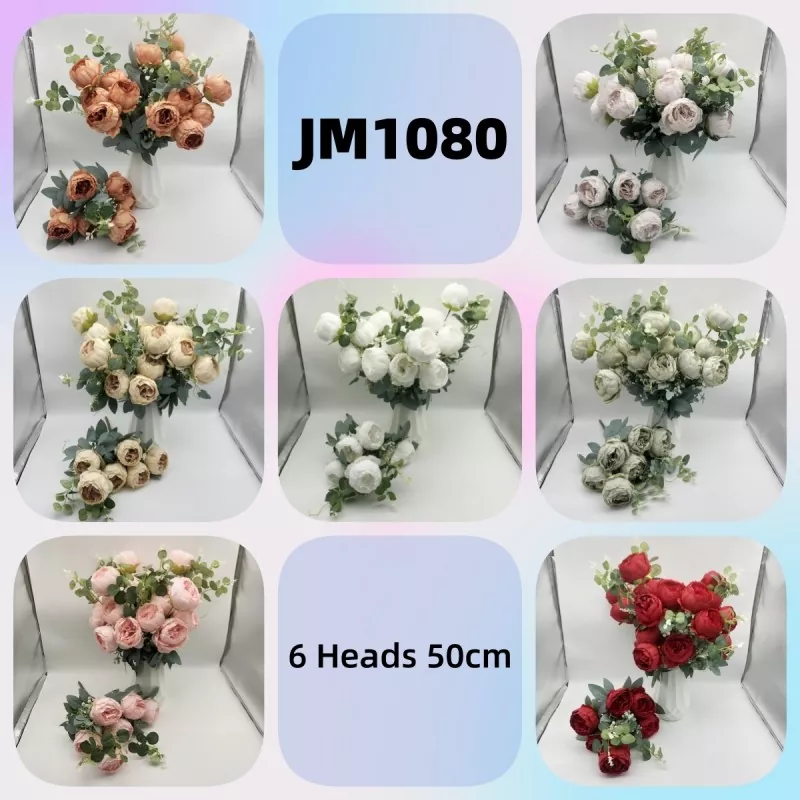 Seidenblumen Faux Peony Bouquet