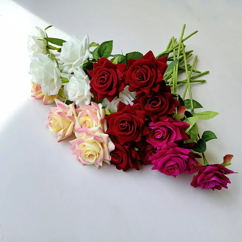 Samt Rose Seidenblumen